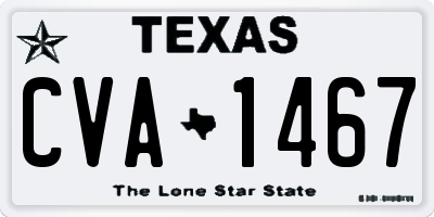 TX license plate CVA1467