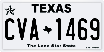 TX license plate CVA1469