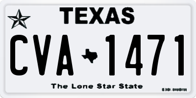 TX license plate CVA1471