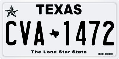 TX license plate CVA1472