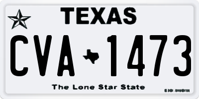 TX license plate CVA1473