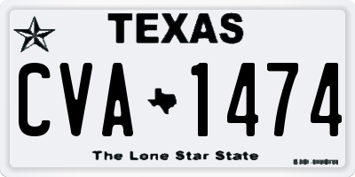 TX license plate CVA1474