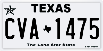 TX license plate CVA1475
