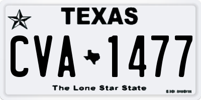 TX license plate CVA1477