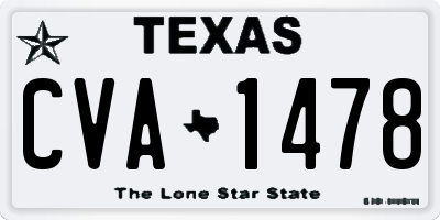 TX license plate CVA1478