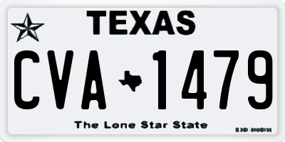 TX license plate CVA1479