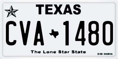 TX license plate CVA1480
