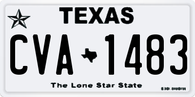 TX license plate CVA1483