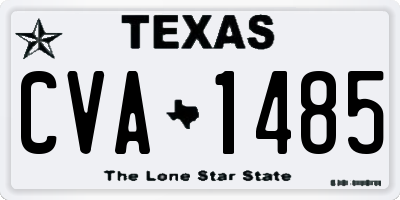 TX license plate CVA1485