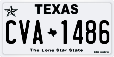 TX license plate CVA1486