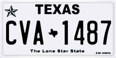 TX license plate CVA1487