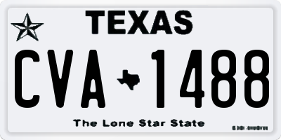 TX license plate CVA1488