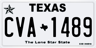 TX license plate CVA1489