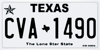 TX license plate CVA1490