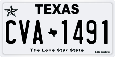 TX license plate CVA1491