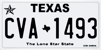 TX license plate CVA1493