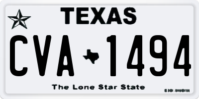 TX license plate CVA1494