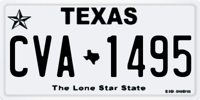 TX license plate CVA1495