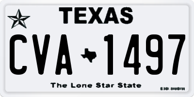 TX license plate CVA1497