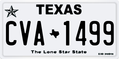 TX license plate CVA1499
