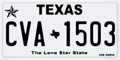 TX license plate CVA1503