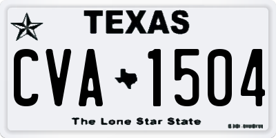 TX license plate CVA1504
