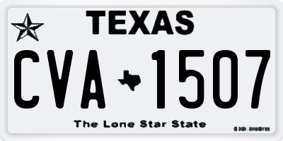 TX license plate CVA1507