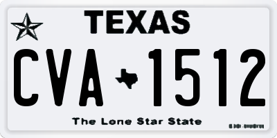 TX license plate CVA1512