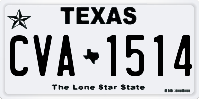 TX license plate CVA1514