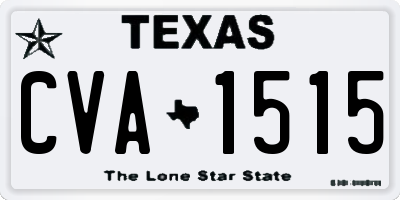TX license plate CVA1515