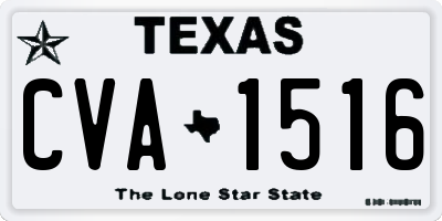 TX license plate CVA1516