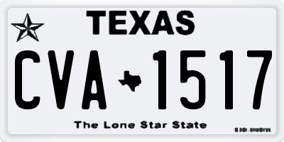 TX license plate CVA1517