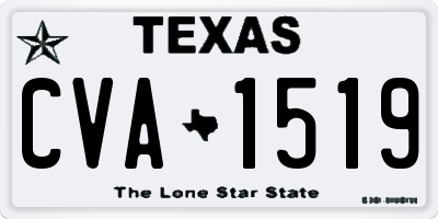 TX license plate CVA1519