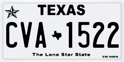 TX license plate CVA1522