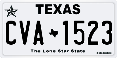 TX license plate CVA1523