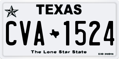 TX license plate CVA1524