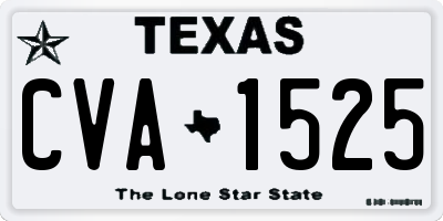 TX license plate CVA1525