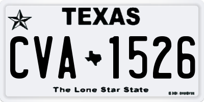 TX license plate CVA1526