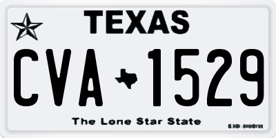 TX license plate CVA1529