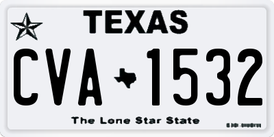 TX license plate CVA1532