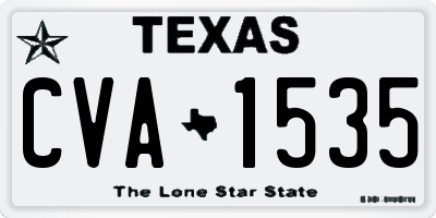 TX license plate CVA1535