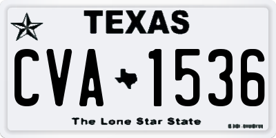 TX license plate CVA1536