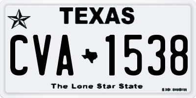 TX license plate CVA1538