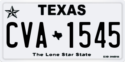 TX license plate CVA1545