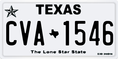 TX license plate CVA1546