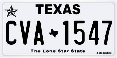 TX license plate CVA1547