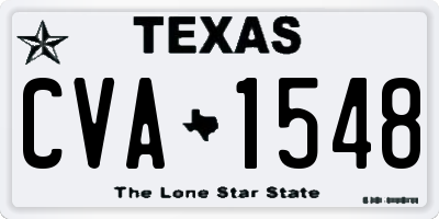 TX license plate CVA1548