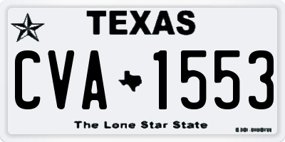 TX license plate CVA1553