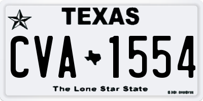 TX license plate CVA1554