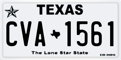 TX license plate CVA1561